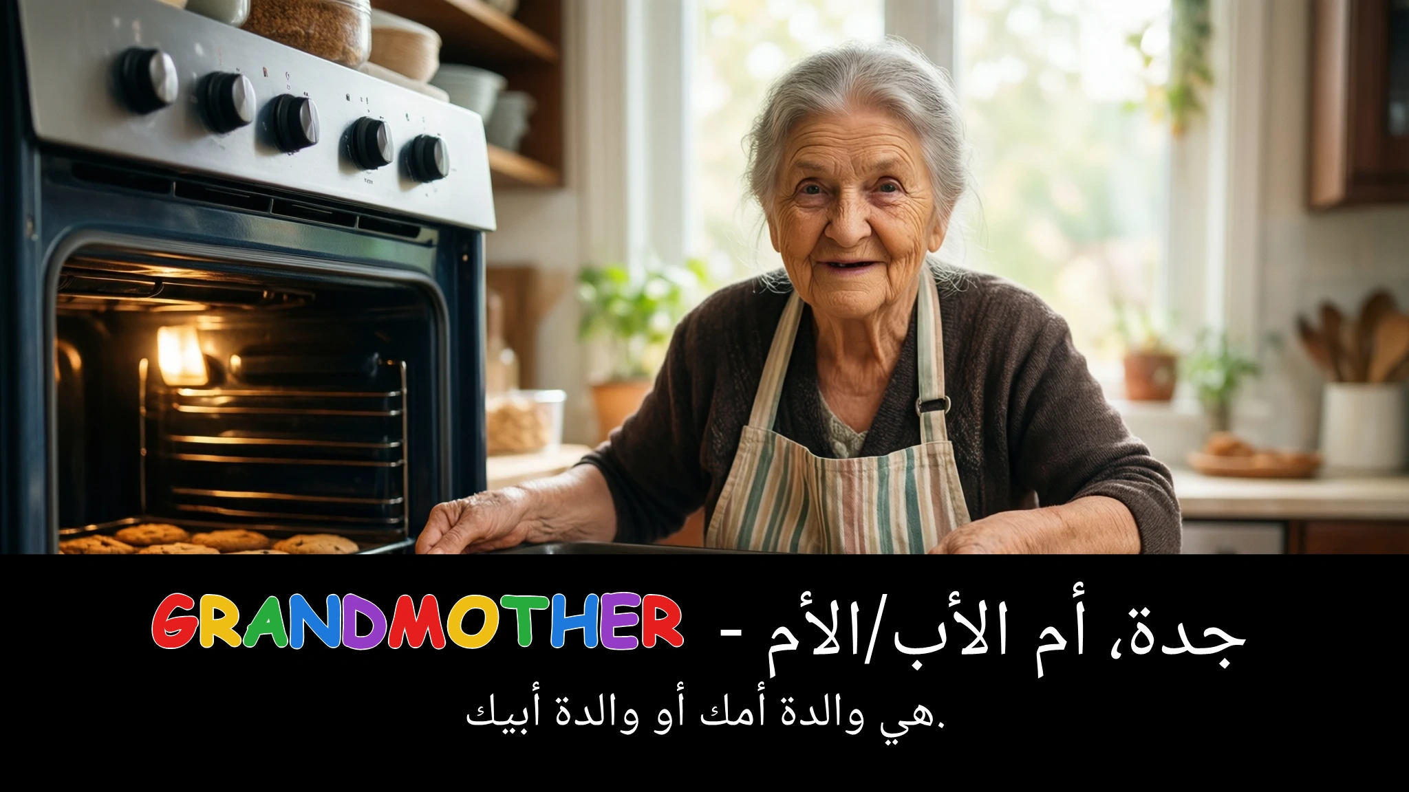 Arabic Illustration for grandmother